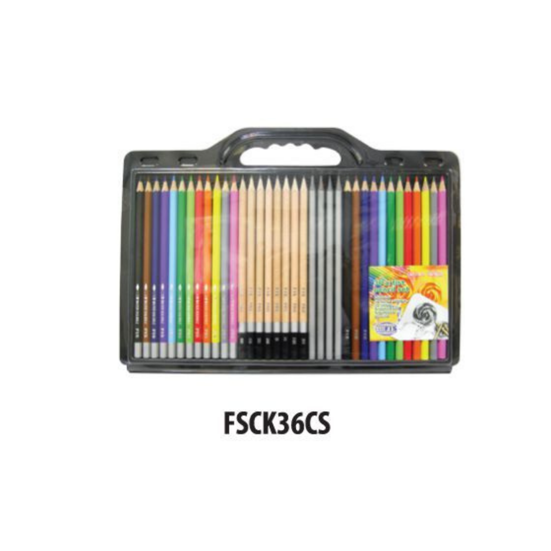 Канцтовары FIS Карандаш FSCK36CS 12 простых+24 цветных