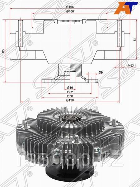 Вискомуфта TOYOTA LAND CRUISER 100 1H 98-