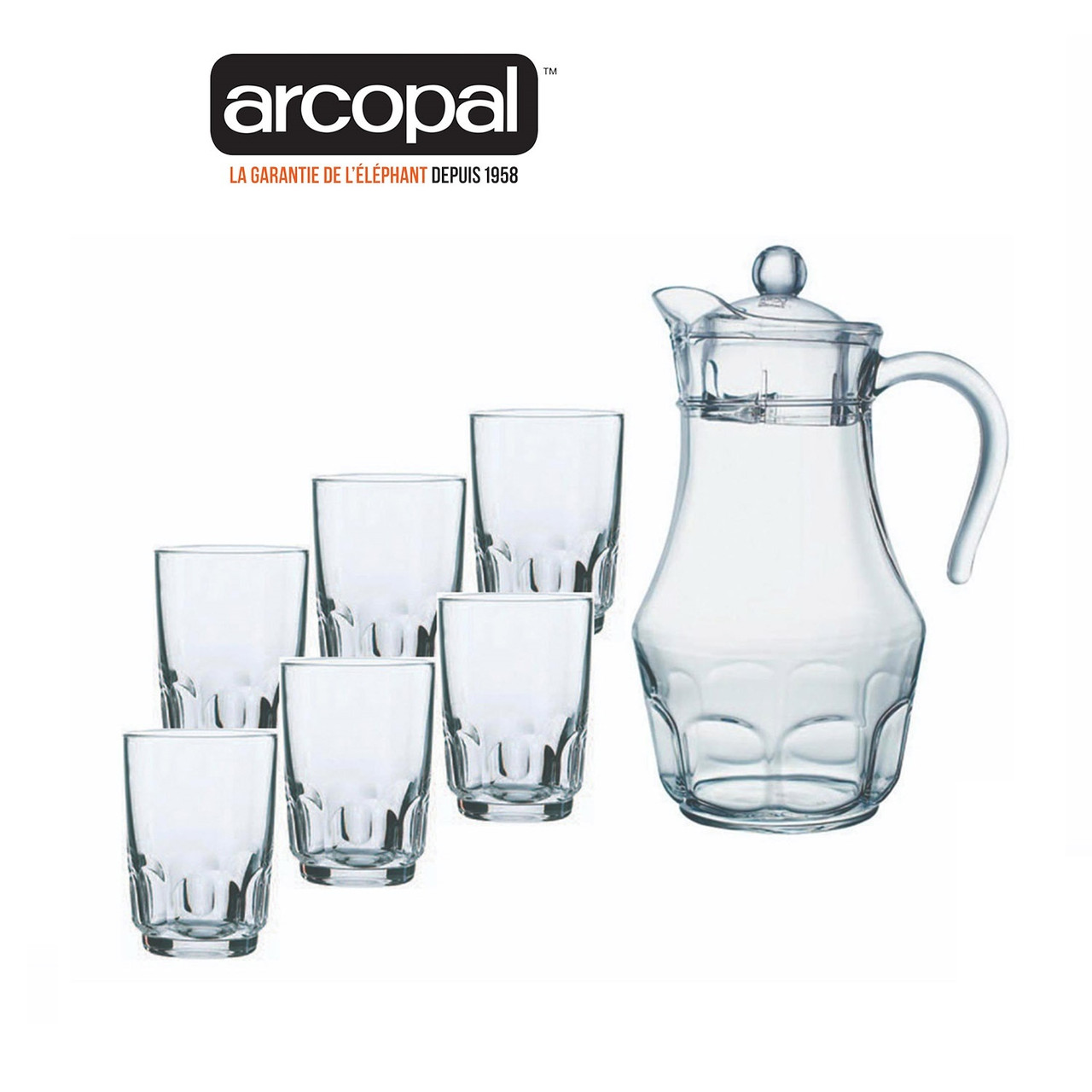 Графин со стаканами Arcopal Roc (7 предметов)