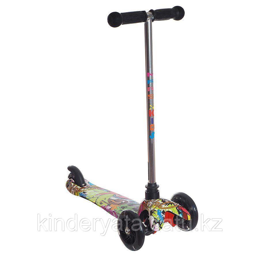 Suncolor Самокат трехколесный MARS KIDS MINI LIGHT, 53,5*21,5*67h, граффити 3