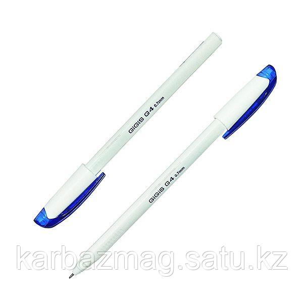 Ручка шар.UNI MAX GIGIS G4 синяя бел. корпус упор 0,7мм - фото 1 - id-p70240928
