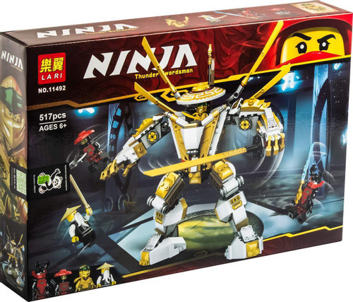 Lari Ninja 11492 Конструктор Золотой робот Ллойда, 517 дет. (Аналог LEGO 71702)