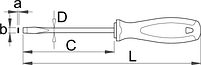 Отвёртка шлицевая, рукоятка TBI - 605TBI UNIOR, фото 2