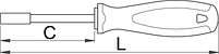 Отвёртка внутренний шестигранник для точной механики - 629E UNIOR, фото 2