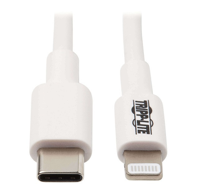 Кабель TrippLite/USB/USB-C Sync / Charge Cable with Lightning Connector - M/M, USB 2.0, White, 3 ft. - фото 1 - id-p86749279