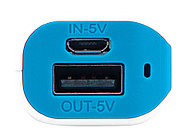 Портативное зарядное устройство (power bank) Basis, 2000 mAh, белый/светло-голубой, фото 3