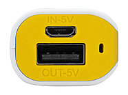 Портативное зарядное устройство (power bank) Basis, 2000 mAh, белый/желтый, фото 3