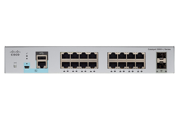 КОММУТАТОР CISCO CATALYST, 16 X GE, 2 X 1G SFP, LAN LITE [WS-C2960L-16TS-LL]