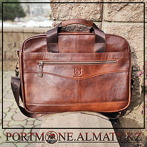 Мужская сумка (портфель)для ноутбука BULLCAPTAIN натуральная кожа 100%, фото 2