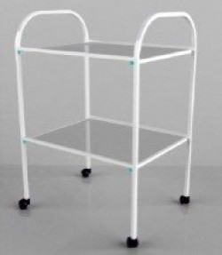 Столик процедурный с 2-мя стеклянными полками, стекло прозрачное