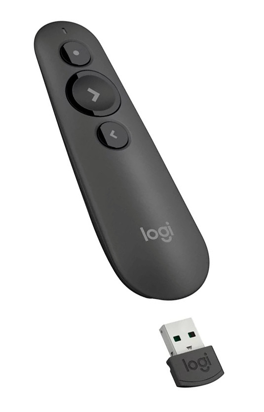 Беспроводной презентер Logi R500 (Logitech), дальность 30 м, красный лазер, серый, USB - фото 4 - id-p86858914