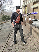 Мужской рюкзак-слинг BULLCAPTAIN в Алматы, 100 % кожа, фото 3
