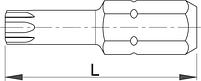 Насадка (бита) с профилем TORX, набор 3 шт. - 6472TINC6,3 UNIOR, фото 2