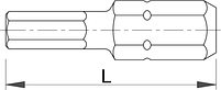Насадка (бита) -шестигранник, набор 3 шт. - 6469C6,3 UNIOR, фото 2