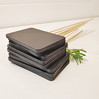 Ценник черный, матовый на шпажке 300мм для меловых маркеров