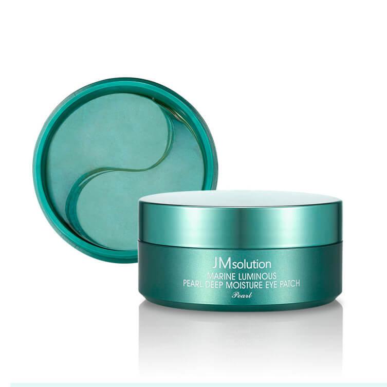 Гидрогелевые патчи с жемчугом и морским комплексом JMSOLUTION Marine Luminous Pearl Deep Moisture Eye Patch