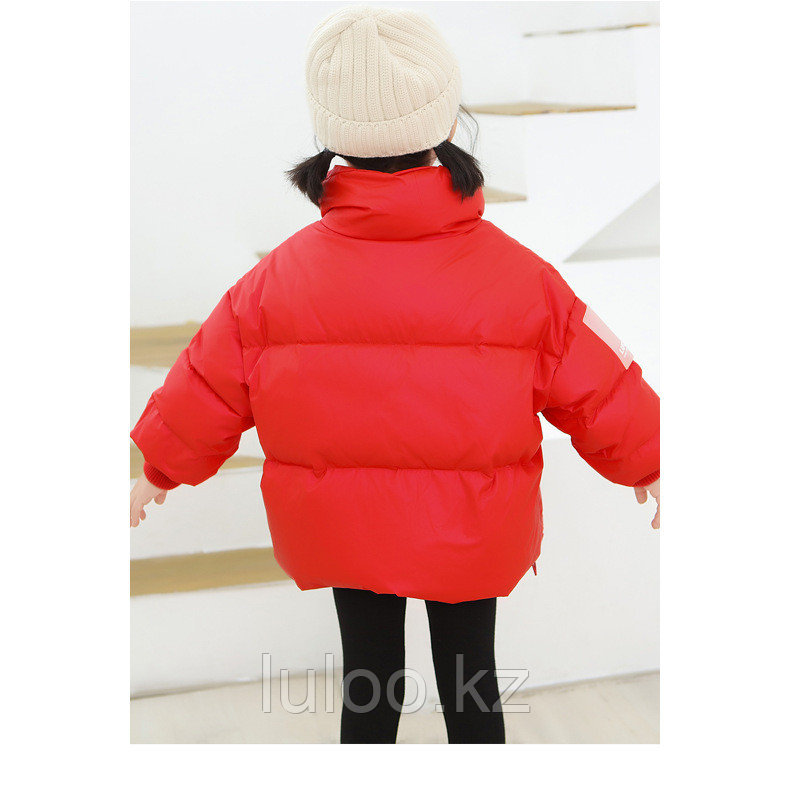 Осенняя куртка из пухового хлопка от 6 до 13 лет для девочки, бордовая. - фото 3 - id-p68168166