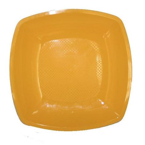 Тарелка квадратная плоская, желтая, 230мм, 6 шт, фото 2