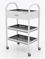 Столик хирургический с 1-им выд. ящиком, с 3-мя нержавеющими поддонами СХ-04