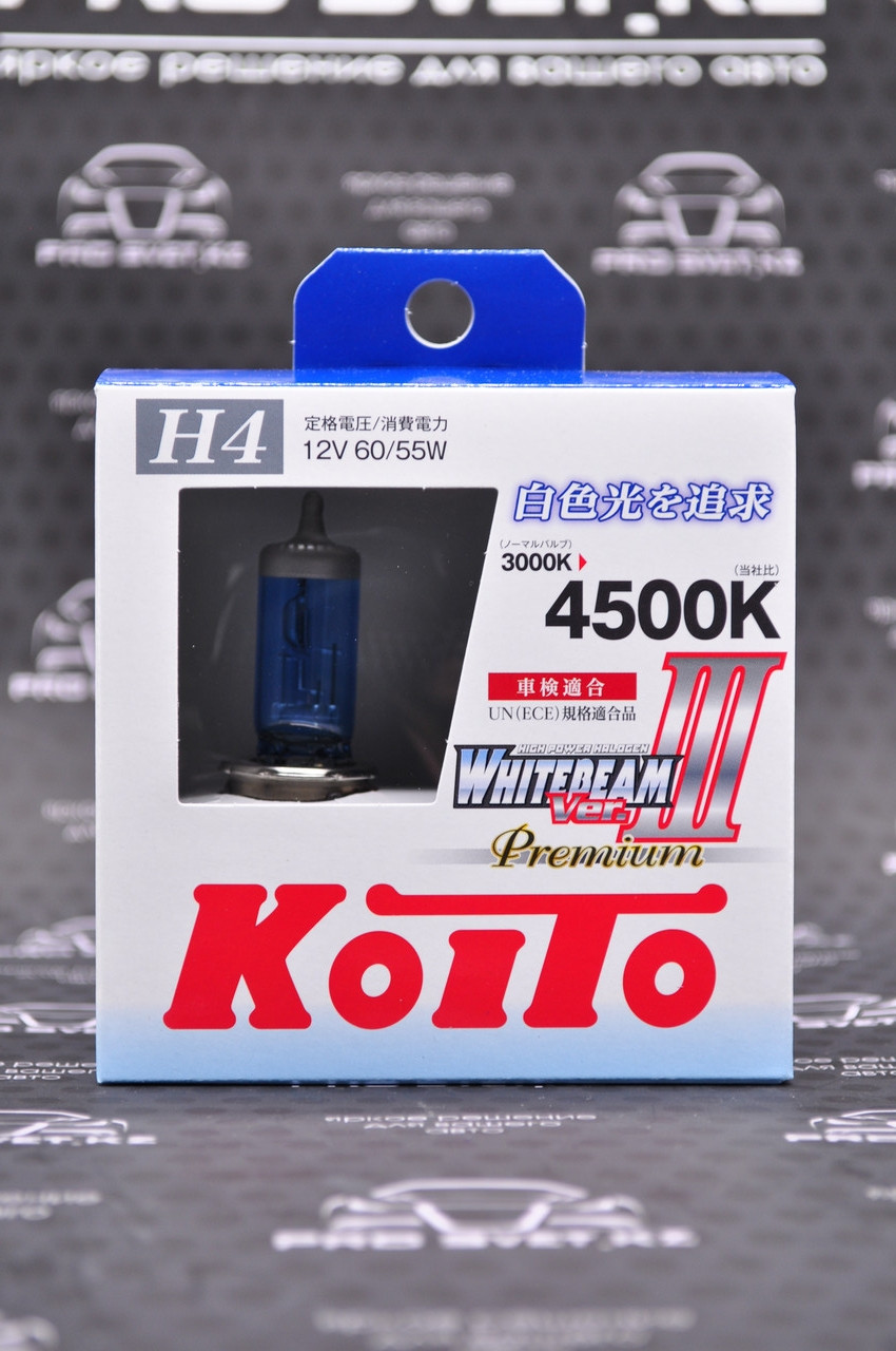 Галогенные лампы H-4 Koito WhiteBeam III, 4500K