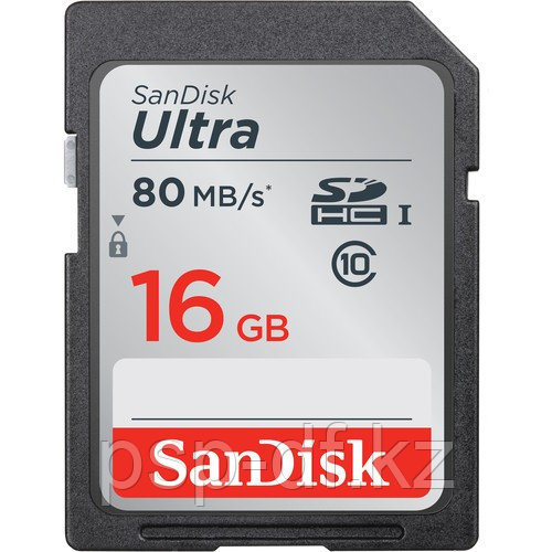 Карта памяти SanDisk Ultra SDHC UHS 16Gb 80 MB/s - фото 1 - id-p38379900
