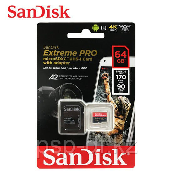 Карта памяти SanDisk Extreme Pro microSDXC UHS-I 64GB 170MB/s