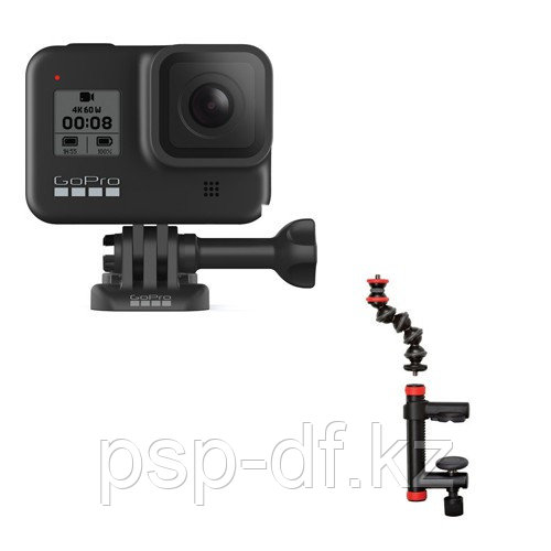 Экшн камера GoPro HERO8 Black + Держатель струбцина JOBY Action Clamp & GorillaPod Arm