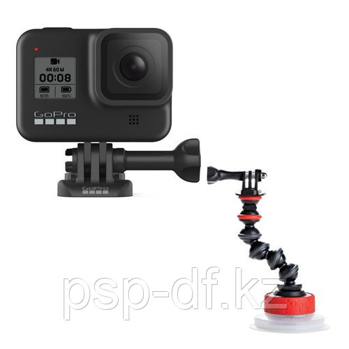 Экшн камера GoPro HERO8 Black + Держатель на присоске Joby Suction Cup & GorillaPod Arm