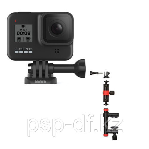 Экшн камера GoPro HERO8 Black + Держатель-струбцина Joby Action Clamp & Locking Arm - фото 1 - id-p76384203