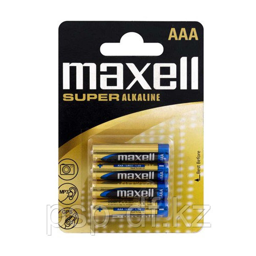 Батарейка Maxell Super Alkaline AAA (LR03) blister 4 шт