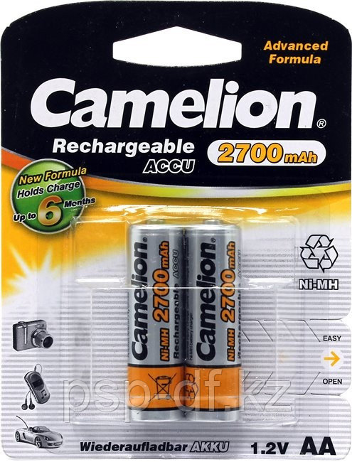 Аккумуляторы Camelion AA Ni-MH 2700mAh 1.2V 2шт.