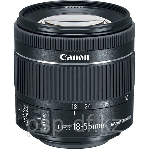 Объектив Canon EF-S 18-55mm f/4-5.6 IS STM серебристый - фото 1 - id-p62308287