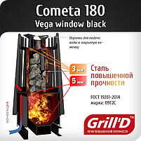 Печь для бани и сауны Cometa 180 Vega Window Max Grill`D, фото 3
