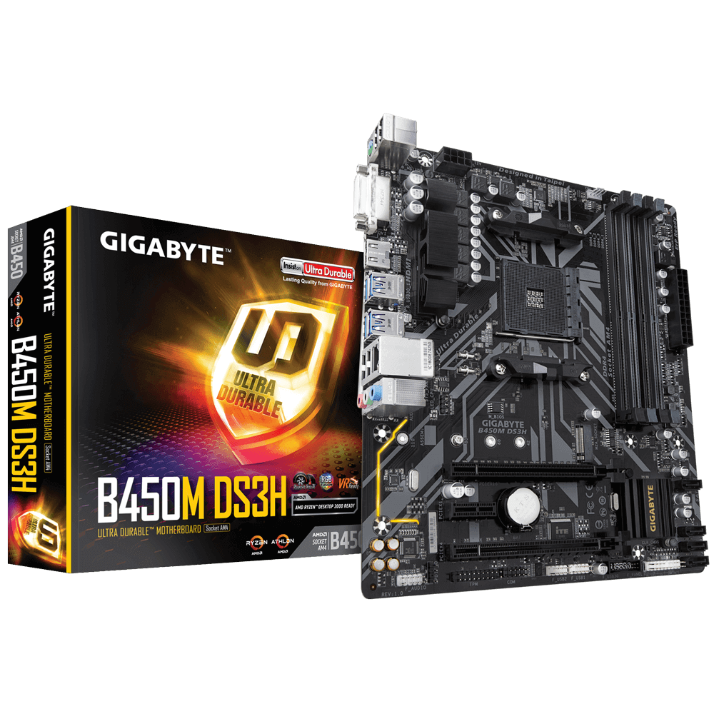 Материнская плата Gigabyte B450M DS3H