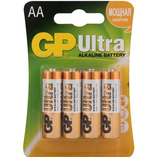 Батарейки GP ULTRA Alkaline, 4 шт. (АА)
