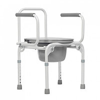 Кресло-стул инвалидное с санитарным оснащением H021B (с откидными подлокотниками)