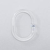 Набор колец для штор в ванную, пластик, 12 шт, цвет прозрачный, фото 2