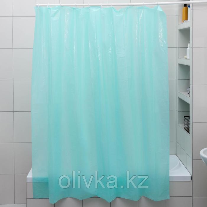 Штора для ванной комнаты 180×180 см, полиэтилен, цвет МИКС