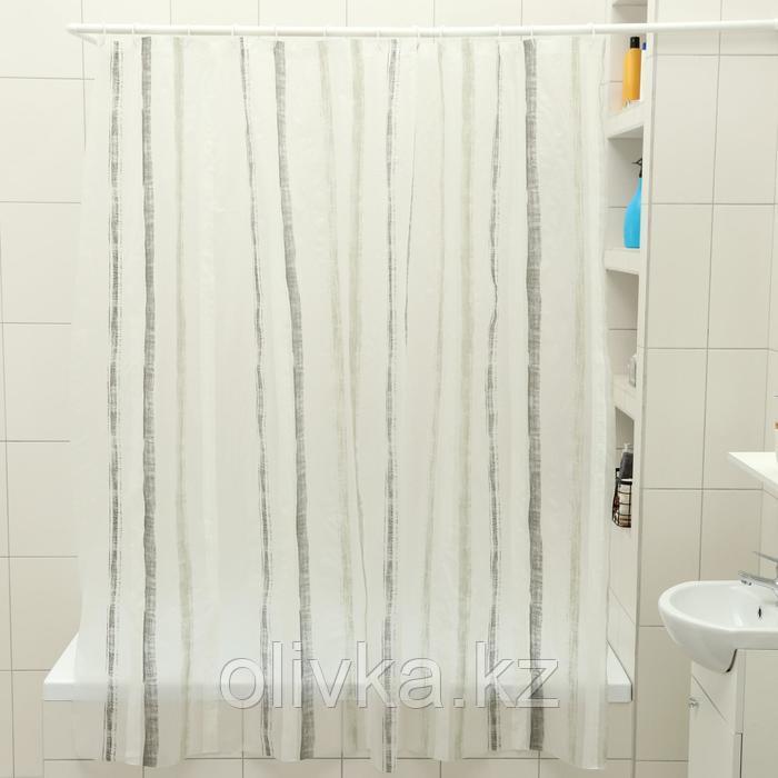 Штора для ванной комнаты Доляна «Лайн», 180×180 см, EVA