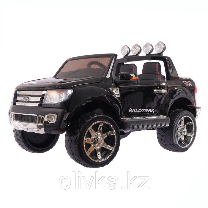 Электромобиль FORD RANGER, цвет чёрный, EVA колёса, кожаное сидение
