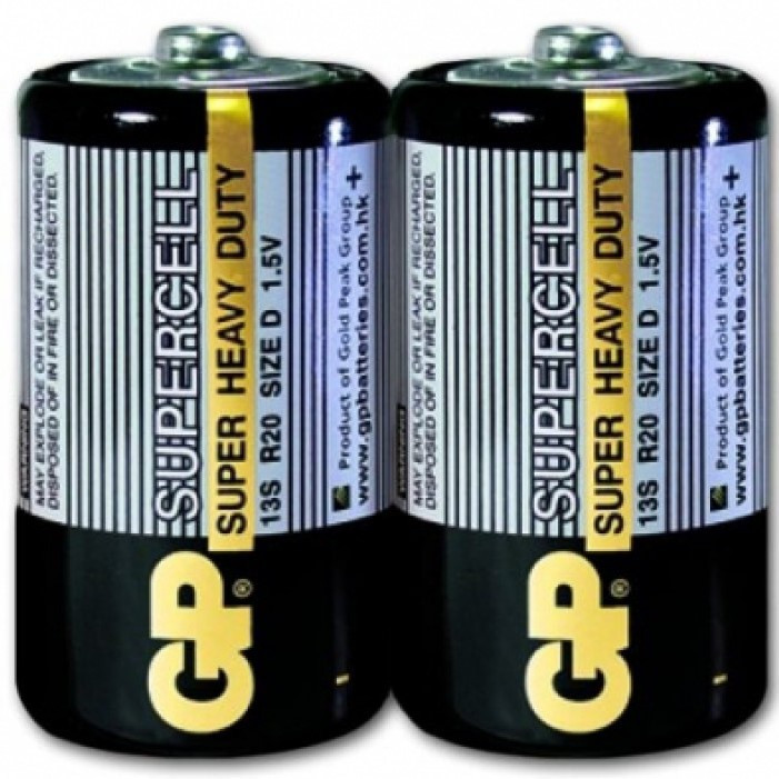 Батарейки GP Supercell 13S-OS2 (LR20), 2 шт.