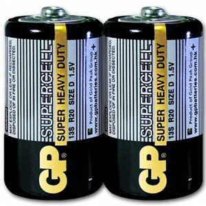 Батарейки GP Supercell 13S-OS2 (LR20), 2 шт.
