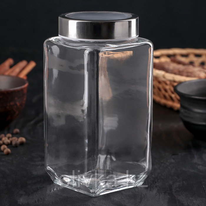 Банка для сыпучих продуктов, 1 л, 9×18,5 см