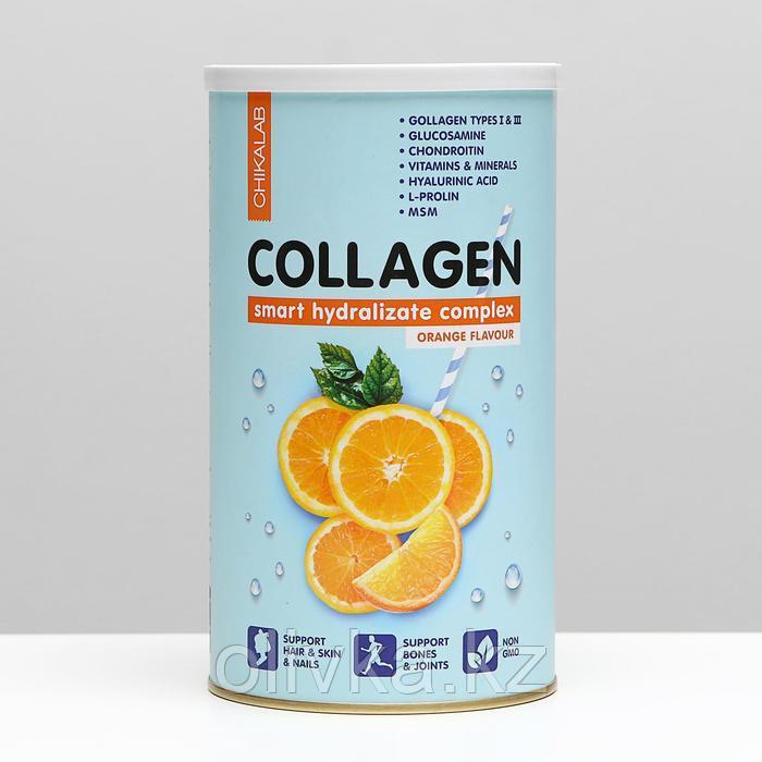 Протеиновый коктейль, CHIKALAB Collagen, апельсиновый, 400 г.