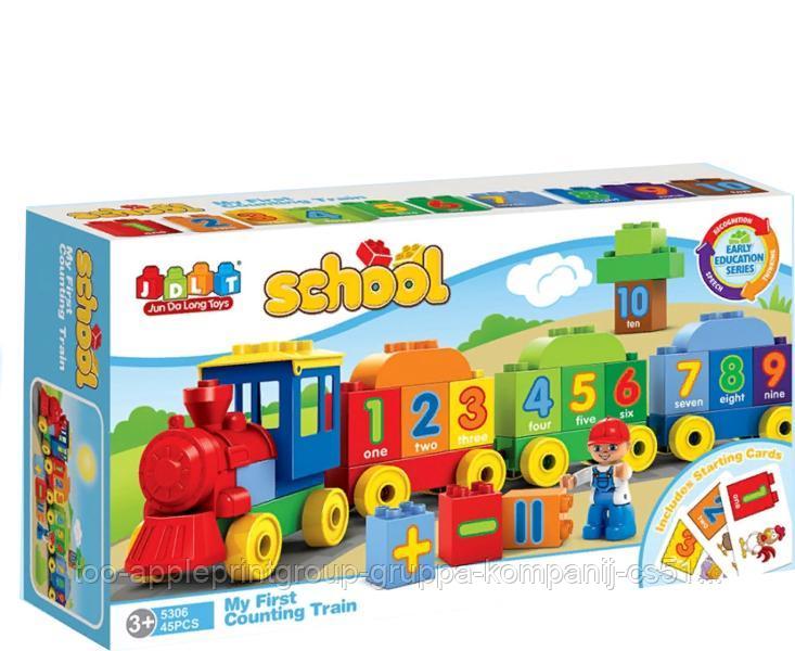 Конструктор Jun Da Long Toys Поезд с цифрами