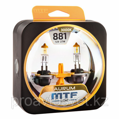 Галогенные автолампы MTF Light серия AURUM Н27(881), 12V, 27W, комп.