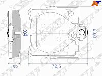 Колодки тормозные зад MERCEDES W203 /CL203 /C209