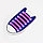 Шнурки для обуви эластичные силиконовые Never tie it {6+6} (Фиолетовый), фото 6