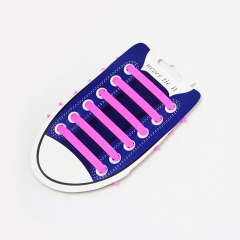 Шнурки для обуви эластичные силиконовые Never tie it {6+6} (Фиолетовый) - фото 6 - id-p69747311