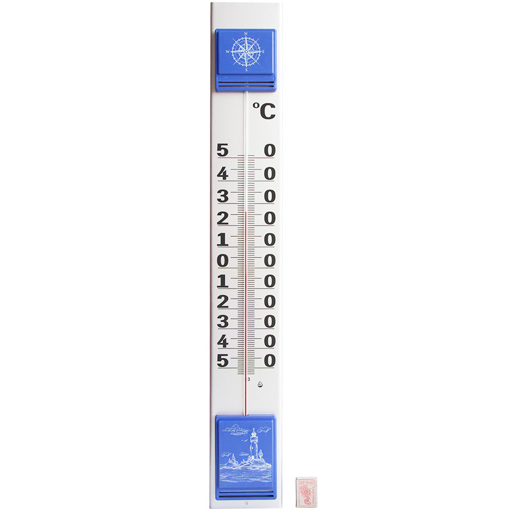 Термометр наружный (фасадный) Стеклоприбор ТБН-3-М2 исп.2Р (900х130 мм, металл) синий - фото 1 - id-p86969654